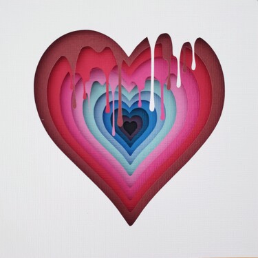 Escultura titulada "Melting Heart" por Daniel Du Preez, Obra de arte original, Papel