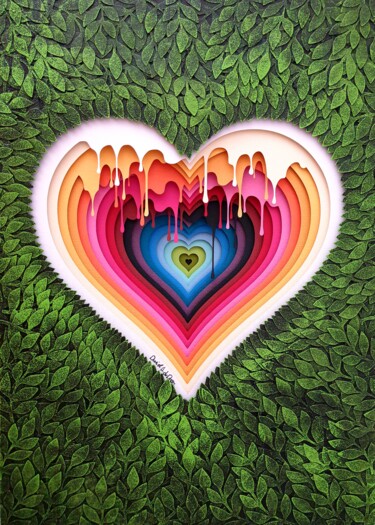 Скульптура под названием "MELTING HEART AND F…" - Daniel Du Preez, Подлинное произведение искусства, Бумага