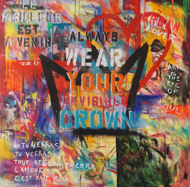 Pittura intitolato "Wear Your Invisible…" da Daniel Siboni, Opera d'arte originale, Acrilico