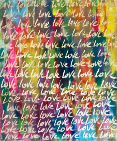 「Love」というタイトルの絵画 Daniel Siboniによって, オリジナルのアートワーク, アクリル