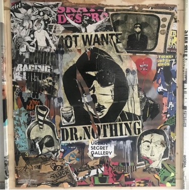 Collages getiteld "DR.NOTHING" door Daniel Siboni, Origineel Kunstwerk, Papier snijwerk