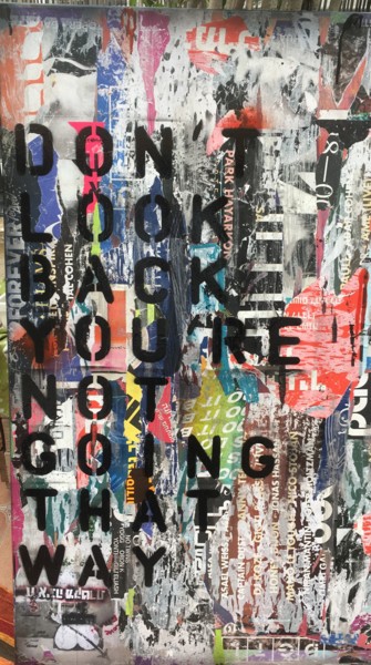 Peinture intitulée "Don t look" par Daniel Siboni, Œuvre d'art originale, Collages