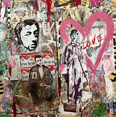 Collages getiteld "MrCharlo" door Daniel Siboni, Origineel Kunstwerk, Collages