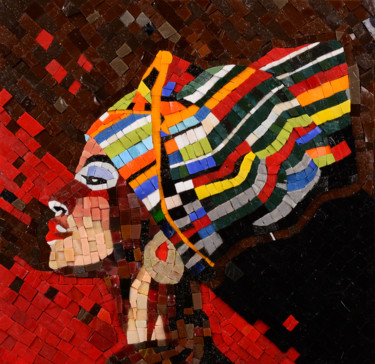 Collages intitulée "AFRICA QUEEN" par Daniel Tardif, Œuvre d'art originale