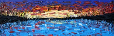 Painting titled "Thames River 5" by Daniel Urbaník, Original Artwork, Acrylic