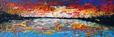 Malerei mit dem Titel "Thames River 6" von Daniel Urbaník, Original-Kunstwerk, Acryl