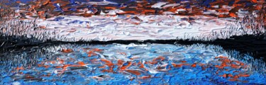 Painting titled "Thames River 7" by Daniel Urbaník, Original Artwork, Acrylic
