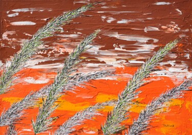 Pintura intitulada "Grass In Brown Color" por Daniel Urbaník, Obras de arte originais, Acrílico