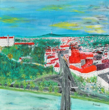 Painting titled "Bratislava - Slovak…" by Daniel Urbaník, Original Artwork, Oil