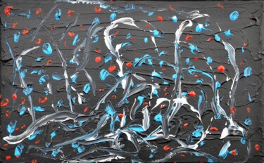 Malerei mit dem Titel "Abstract Flora" von Daniel Urbaník, Original-Kunstwerk, Acryl