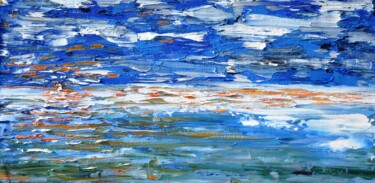 Pittura intitolato "Seascape" da Daniel Urbaník, Opera d'arte originale, Olio