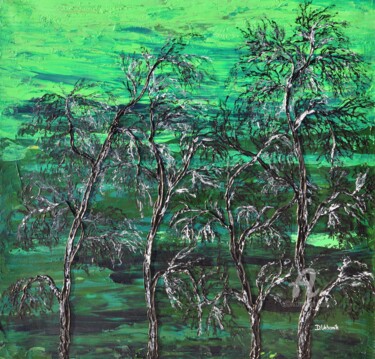 Malerei mit dem Titel "Tango In The Woods" von Daniel Urbaník, Original-Kunstwerk, Acryl