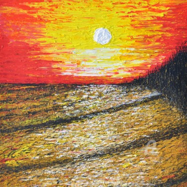 Painting titled "Sunset Petrčane Cro…" by Daniel Urbaník, Original Artwork, Acrylic