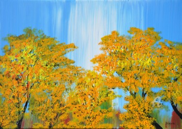 Pittura intitolato "Landscape In Autumn" da Daniel Urbaník, Opera d'arte originale, Acrilico