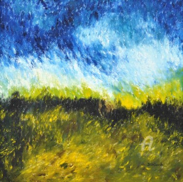 Painting titled "Breeze In The Grass" by Daniel Urbaník, Original Artwork, Acrylic