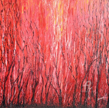 Painting titled "On Fire." by Daniel Urbaník, Original Artwork, Acrylic