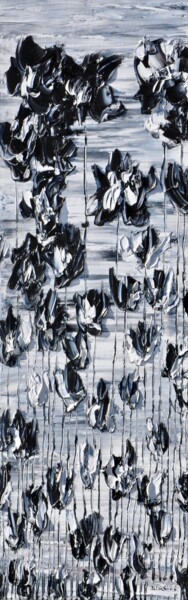 Картина под названием "Black Poppies" - Daniel Urbaník, Подлинное произведение искусства, Масло
