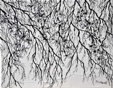 Peinture intitulée "White Cherries" par Daniel Urbaník, Œuvre d'art originale, Acrylique
