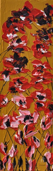 Painting titled "Poppy Delight 3" by Daniel Urbaník, Original Artwork, Acrylic