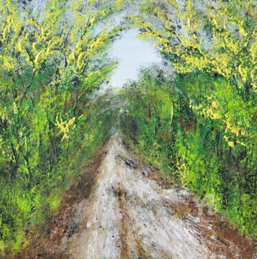 Malarstwo zatytułowany „Forest Path” autorstwa Daniel Urbaník, Oryginalna praca, Akryl