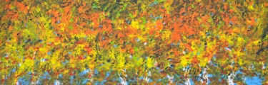 Schilderij getiteld "Autumn In Birch Tre…" door Daniel Urbaník, Origineel Kunstwerk, Acryl