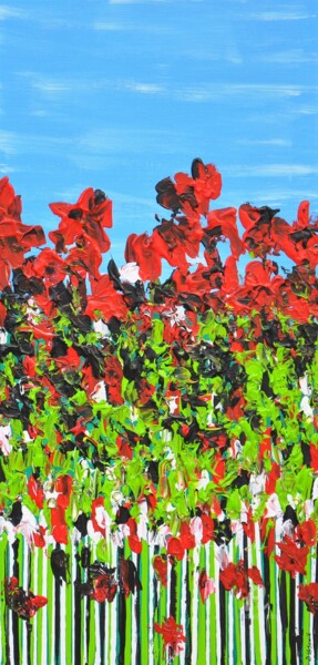 Painting titled "Meadow In Summer" by Daniel Urbaník, Original Artwork, Acrylic