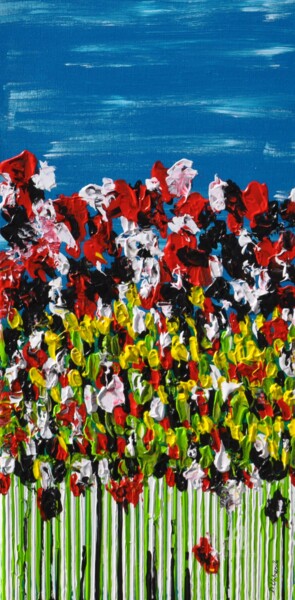 Painting titled "Meadow In Summer 1" by Daniel Urbaník, Original Artwork, Acrylic