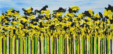 Painting titled "Meadow In Summer 6" by Daniel Urbaník, Original Artwork, Acrylic