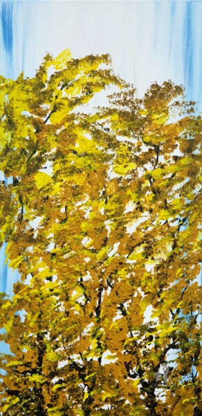 Painting titled "Autumn Trees" by Daniel Urbaník, Original Artwork, Acrylic