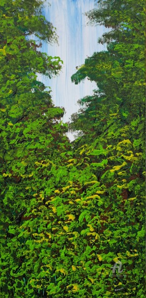 Malerei mit dem Titel "Nice Forest" von Daniel Urbaník, Original-Kunstwerk, Acryl