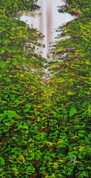 Malerei mit dem Titel "Nice Forest 1" von Daniel Urbaník, Original-Kunstwerk, Acryl