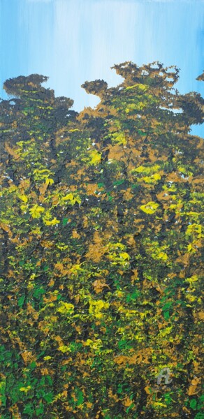 Peinture intitulée "Autumn Trees 2" par Daniel Urbaník, Œuvre d'art originale, Acrylique
