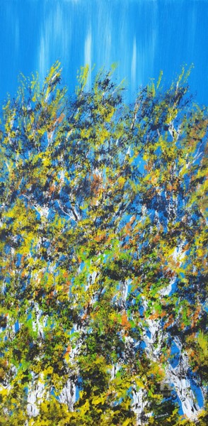 Malerei mit dem Titel "Nice Birches" von Daniel Urbaník, Original-Kunstwerk, Acryl