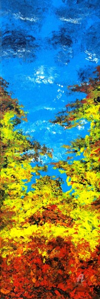 Painting titled "Blue Autumn Sky" by Daniel Urbaník, Original Artwork, Acrylic
