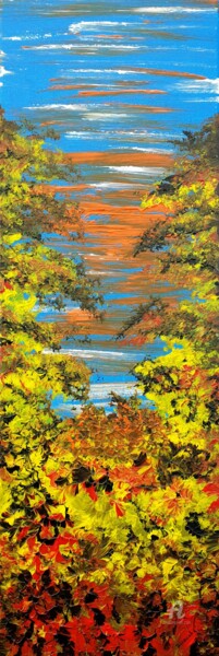 Painting titled "Autumn Wind" by Daniel Urbaník, Original Artwork, Acrylic