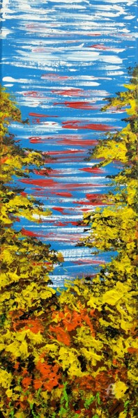 Peinture intitulée "Autumn Wind 2" par Daniel Urbaník, Œuvre d'art originale, Acrylique