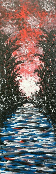 Painting titled "Winter River 2" by Daniel Urbaník, Original Artwork, Acrylic