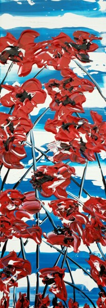 Painting titled "Poppy Songs 4" by Daniel Urbaník, Original Artwork, Acrylic