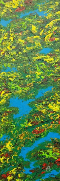 Картина под названием "Colorful autumn 2" - Daniel Urbaník, Подлинное произведение искусства, Акрил