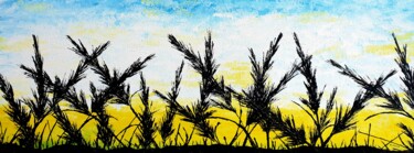Schilderij getiteld "Sunrise In The Gras…" door Daniel Urbaník, Origineel Kunstwerk, Acryl