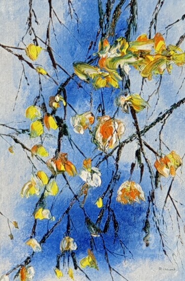 Peinture intitulée "Blooming tree" par Daniel Urbaník, Œuvre d'art originale, Huile