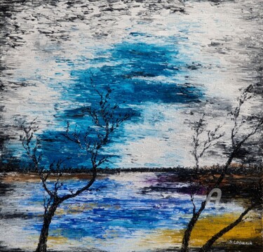 Peinture intitulée "Blue Sunset" par Daniel Urbaník, Œuvre d'art originale, Huile