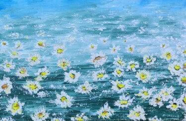 Painting titled "Daisies 1" by Daniel Urbaník, Original Artwork, Oil