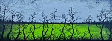 Картина под названием "Green lake" - Daniel Urbaník, Подлинное произведение искусства, Акрил