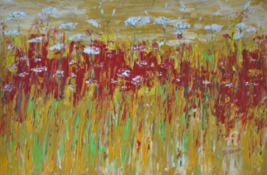 Painting titled "In Grass" by Daniel Urbaník, Original Artwork, Oil