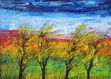 Картина под названием "Autumn" - Daniel Urbaník, Подлинное произведение искусства, Акрил