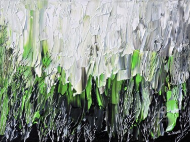 Painting titled "Blizzard In Green" by Daniel Urbaník, Original Artwork, Acrylic