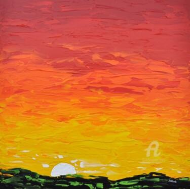 Painting titled "The Sun 4" by Daniel Urbaník, Original Artwork, Acrylic