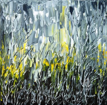 Painting titled "Storm In Yellow" by Daniel Urbaník, Original Artwork, Acrylic