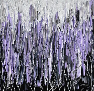 Schilderij getiteld "Storm In Purple" door Daniel Urbaník, Origineel Kunstwerk, Acryl